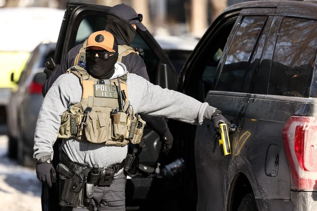 Đặc vụ liên bang tại thành phố Minneapolis, bang Minnesota hồi tháng 2. Ảnh: AFP