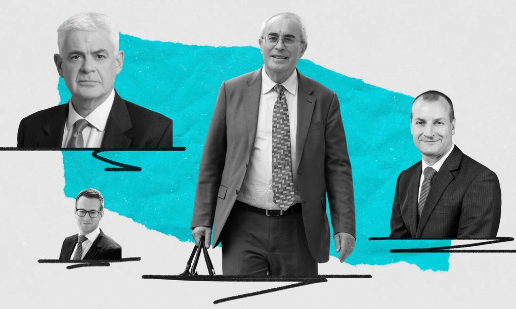 Các luật sư Adam Lewis và Jason Pobjoy (trên trái và dưới trái), David Pannick và Paul Harris (giữa và phải). Ảnh: Guardian