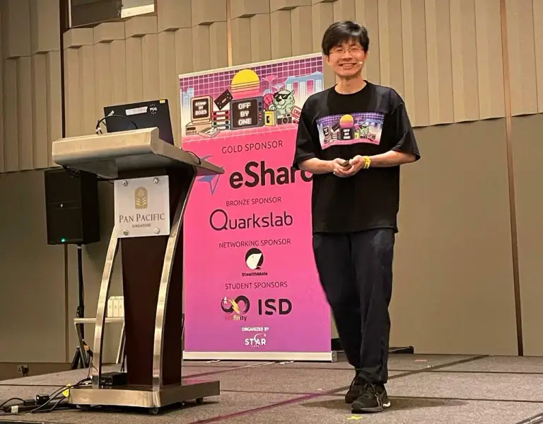 Yuki Chen trong một sự kiện bảo mật ở Singapore. Ảnh: X/Yuki Chen