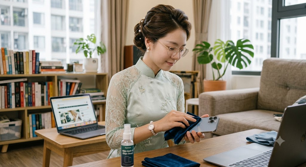 Chỉ cần những vật liệu đơn giản và thực hiện theo hướng dẫn cơ bản là có thể tự lau chùi iPhone