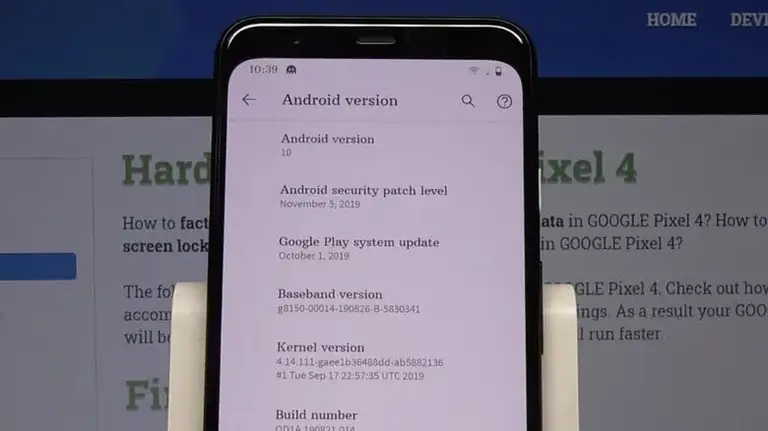 Người dùng có thể xem thông tin phiên bản Android đang sử dụng trong phần giới thiệu điện thoại của menu Settings