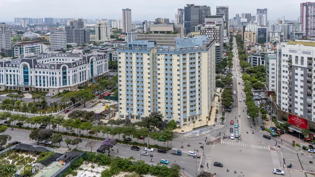 Chung cư N01 tại ô đất D17, khu đô thị mới Cầu Giấy, thuộc quỹ nhà tái định cư của Hà Nội. Ảnh: Giang Huy