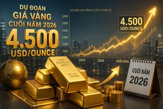 LBMA dự báo, giá vàng vận động quanh mức 4.500 USD cuối 2026
