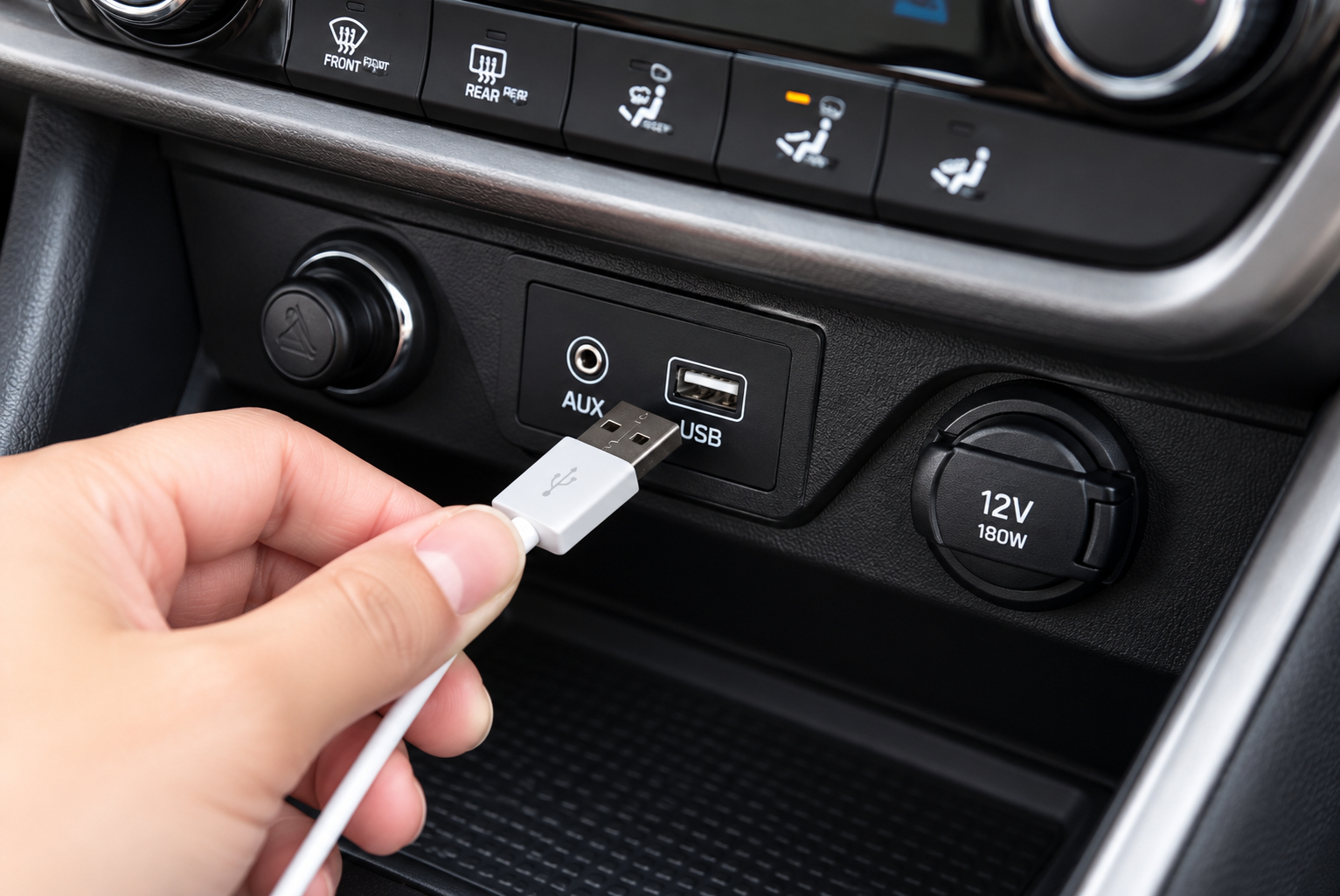 Cổng USB trên xe ô tô thường sạc điện thoại rất chậm