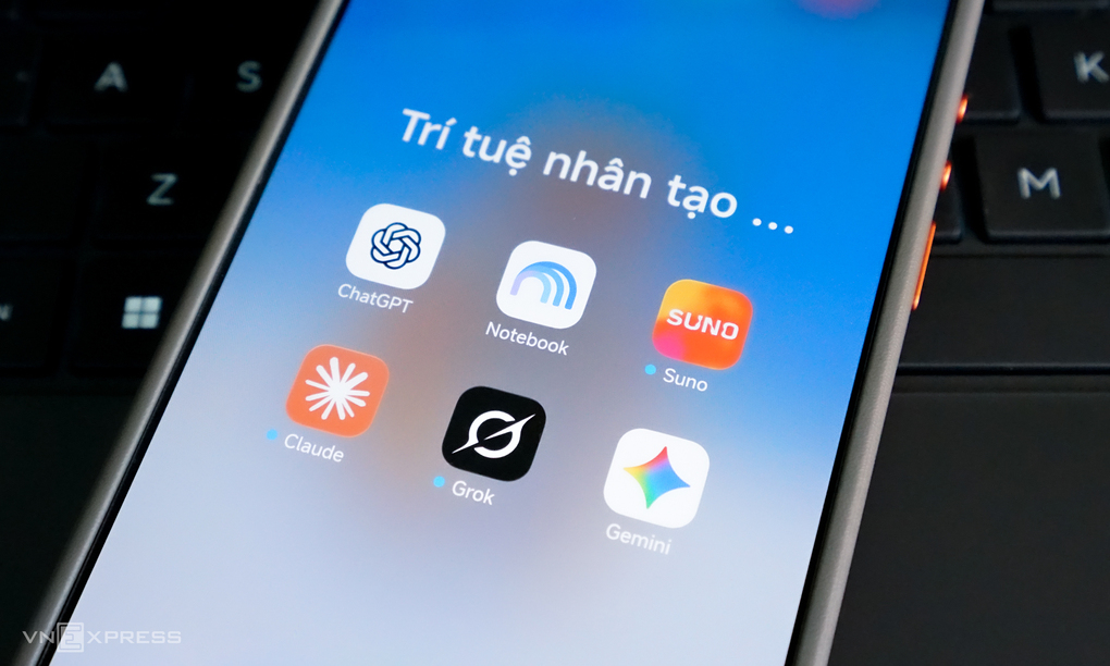 Logo một số ứng dụng AI thông dụng. Ảnh: Bảo Lâm