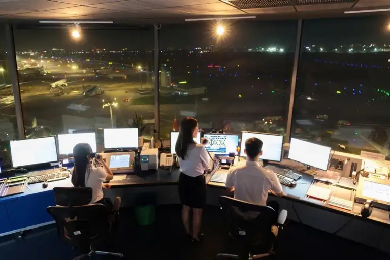 Kíp trực đài kiểm soát không lưu Tân Sơn Nhất. Ảnh: VATM