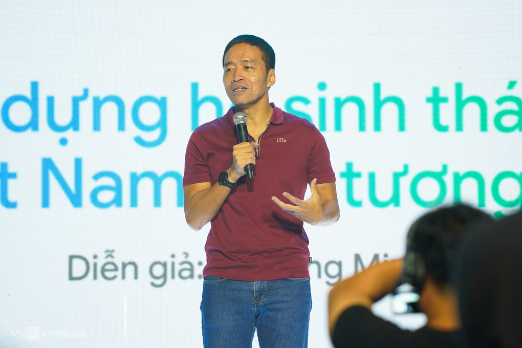Ông Lê Hồng Minh, Chủ tịch VNG, phát biểu tại sự kiện. Ảnh: Lưu Quý
