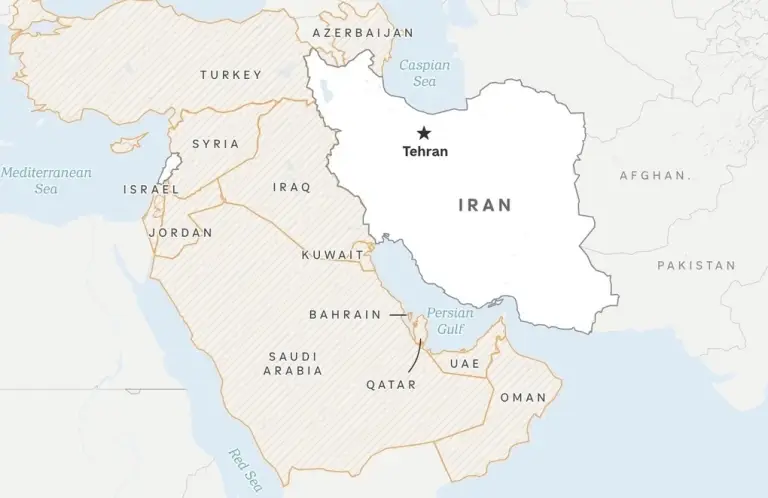 Vị trí Iran, Thổ Nhĩ Kỳ, Arab Saudi và Pakistan. Đồ họa: NPR