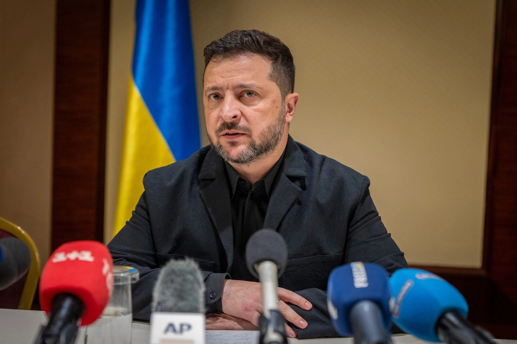 Tổng thống Ukraine Volodymyr Zelensky tại Kiev ngày 4/10. Ảnh: AP