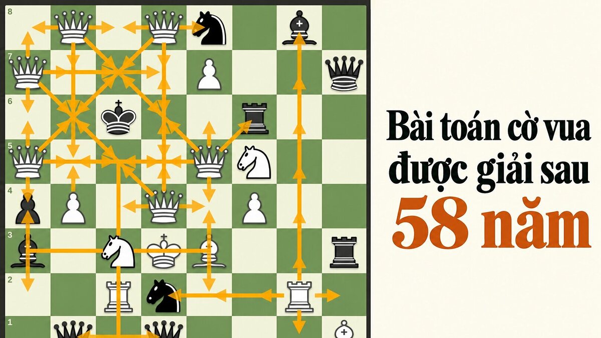AI giải bài toán cờ vua 58 năm