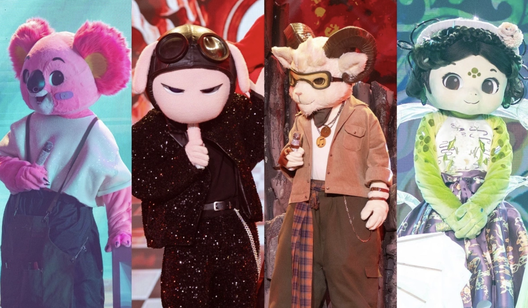 Dàn mascot năm nay từ trái qua: Koalaoke, Gauci, Dê Du Ký, Mad Long - Ảnh chụp màn hình