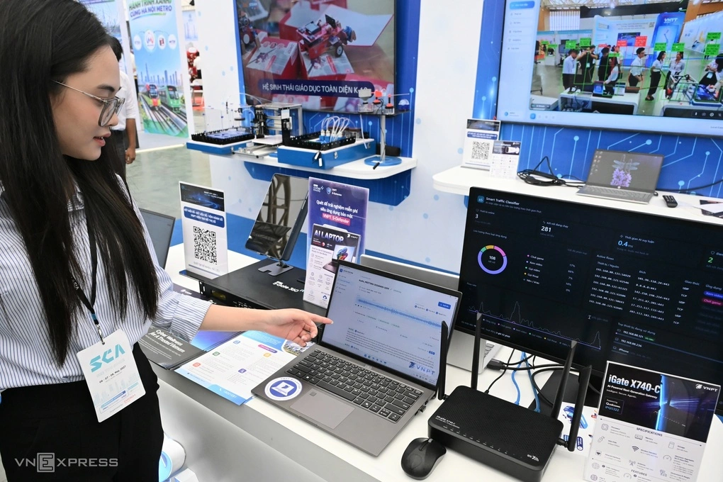 Sản phẩm, giải pháp số được trưng bày tại triển lãm Smart City, trong khuôn khổ Ngày chuyển đổi số, tháng 10/2026. Ảnh: Trọng Đạt