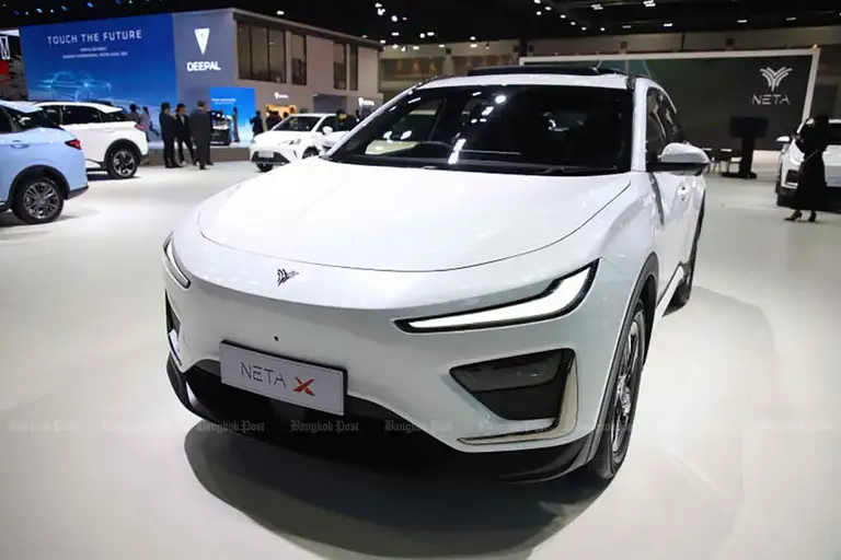 Mẫu xe Trung Quốc Neta tại Triển lãm ôtô Thái Lan 2025. Ảnh: Bangkok Post