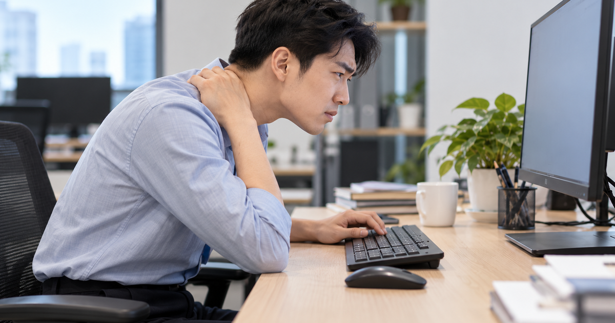 Cúi đầu xem điện thoại, ngồi máy tính nhiều: Bạn có đang bị ‘cổ rùa’?