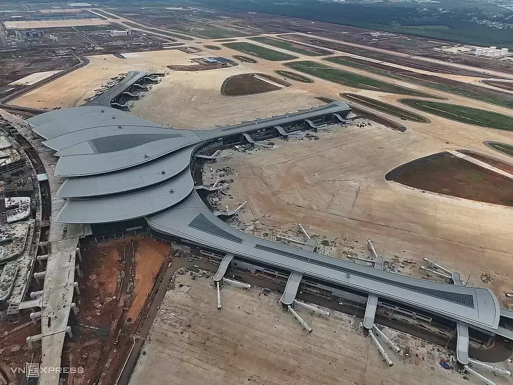 Công trường sân bay Long Thành, tháng 9/2025. Ảnh: Phước Tuấn