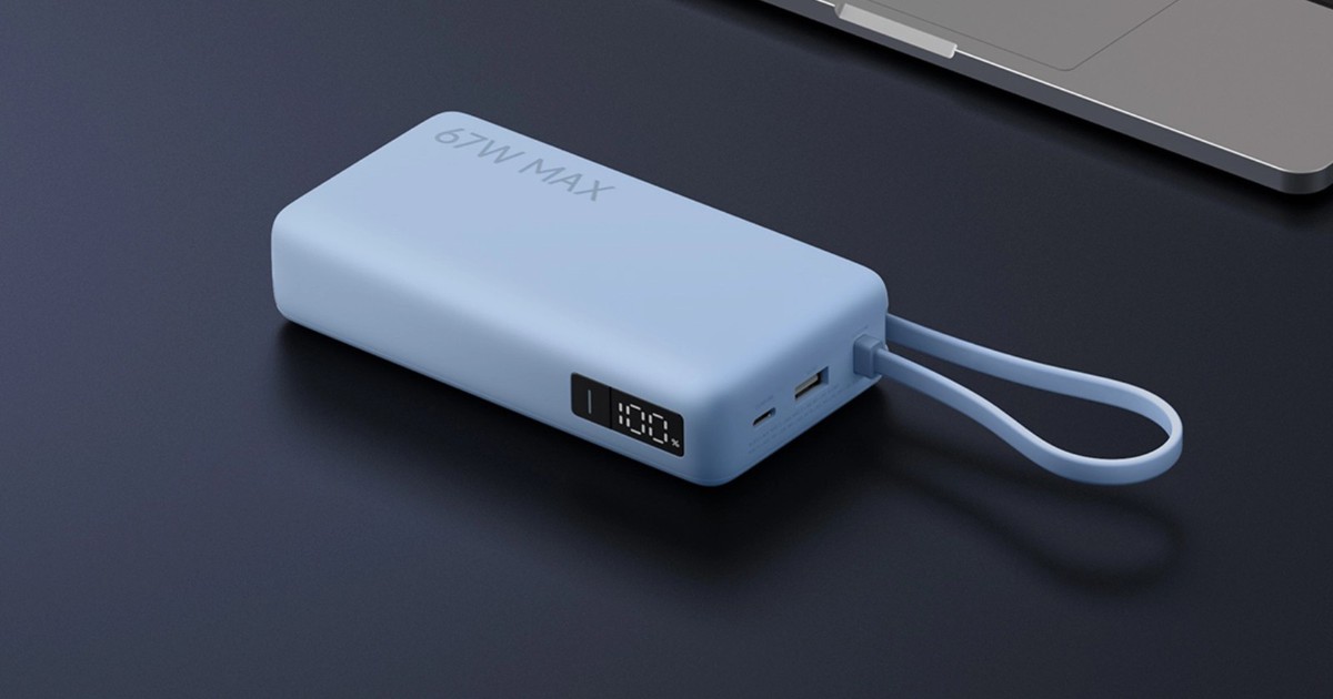 Xiaomi ra mắt pin dự phòng 20.000mAh giá khoảng 1,08 triệu đồng, có cáp tích hợp và sạc nhanh 67W
