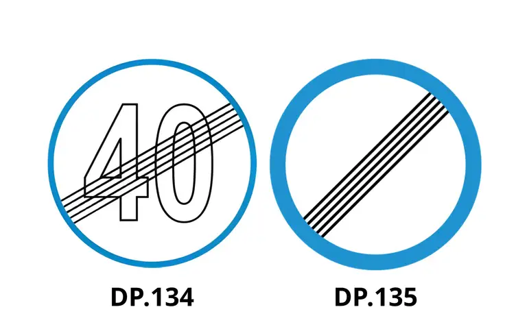 Biển DP.134 và DP.135 có hình dạng khá tương đồng, chỉ khác nhau chữ số ở giữa
