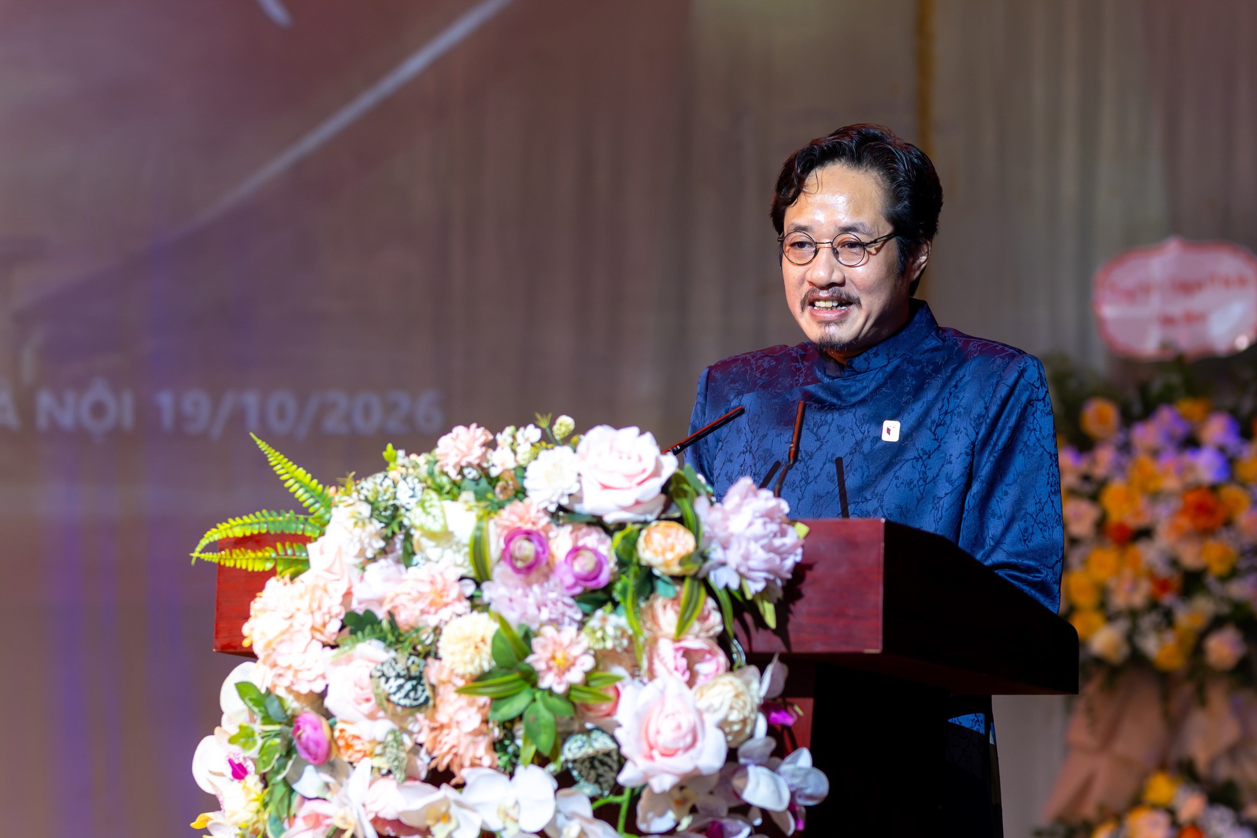 Nghệ sĩ Bùi Như Lai, Hiệu trưởng Trường đại học Sân khấu - Điện ảnh Hà Nội, chia sẻ về quyết tâm đổi mới của ngôi trường nghệ thuật ông đang lãnh đạo - Ảnh: BTC
