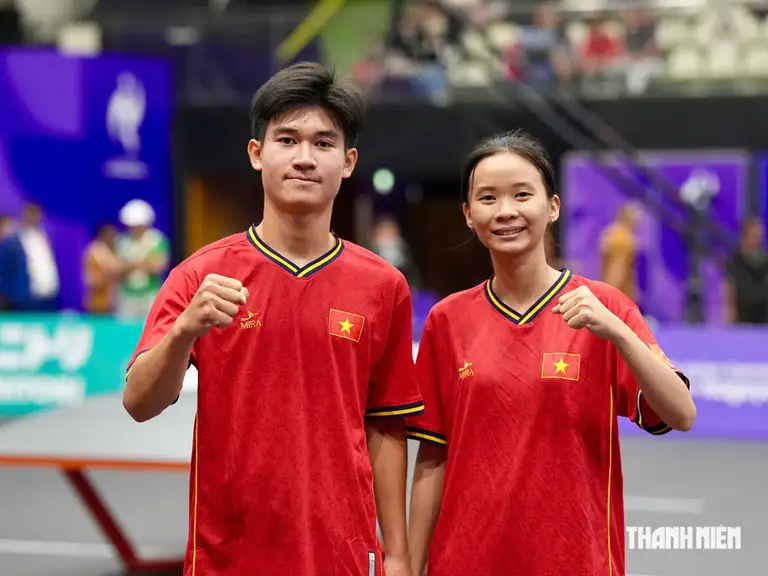 Minh Tân và Gia Nghi thi đấu xuất sắc