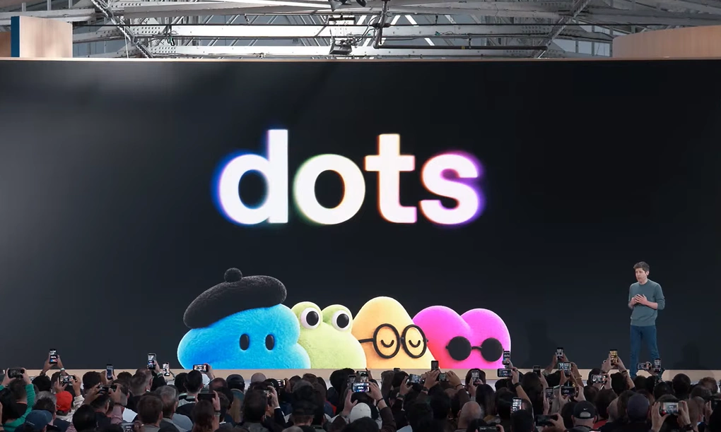 Sam Altman, CEO OpenAI, giới thiệu về trợ lý ảo Dots tại hội nghị DevDay ở San Francisco hôm 29/9. Ảnh: OpenAI