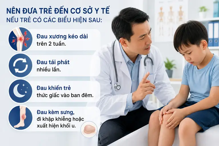 Phần lớn trường hợp đau xương ở trẻ em không phải do ung thư, nhưng các triệu chứng bất thường vẫn không nên bị bỏ qua
