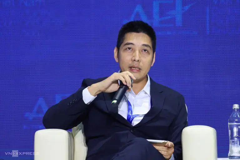 Ông Nguyễn Văn Thuật, Phó vụ trưởng Kinh tế số và Xã hội số - Bộ Khoa học và Công nghệ, phát biểu tại sự kiện. Ảnh: Quỳnh Trần