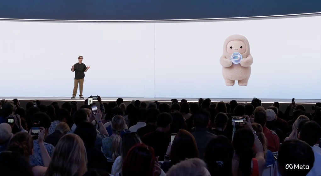 Mark Zuckerberg giới thiệu linh vật Muse tại sự kiện Meta Connect 2026 ngày 23/9 ở Menlo Park, California. Ảnh: Meta