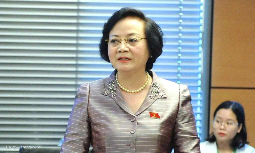 Phó thủ tướng Phạm Thị Thanh Trà phát biểu thảo luận tổ tại Quốc hội sáng 18/10. Ảnh: Cổng TTĐT Quốc hội