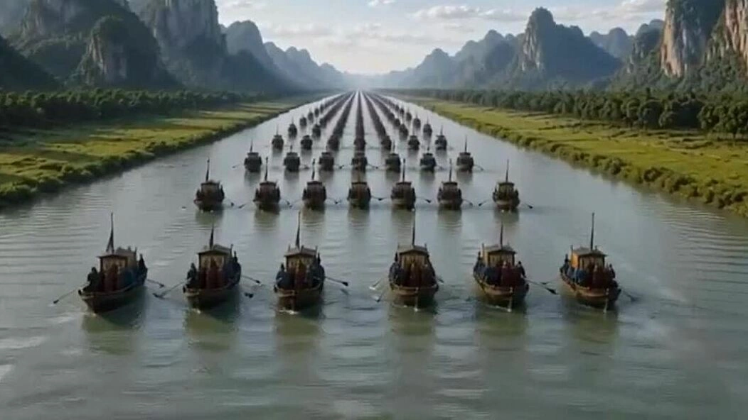 Phân cảnh dời đô khi chưa chỉnh sửa (từ đầu đến 1:10) và đã chỉnh sửa bằng AI. Video: Đoàn phim cung cấp Sau 15 năm kể từ khi hoàn thành, series dã sử tiếp tục được chỉnh sửa trước lần phát sóng thứ hai, bắt đầu từ ngày 5/10 trên VTV3.
