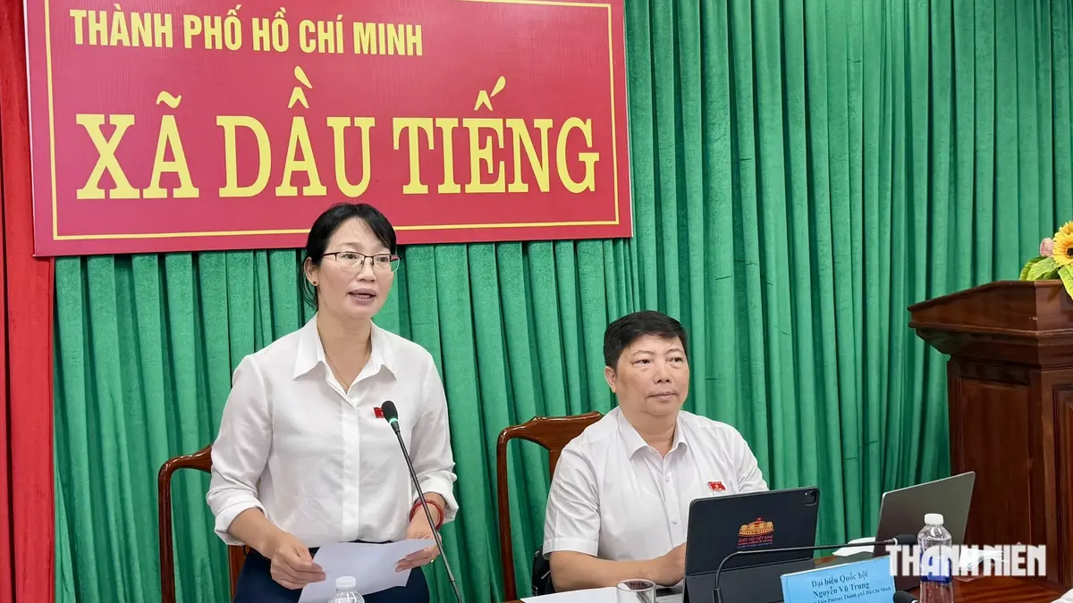 Bà Trần Thị Diệu Thúy, Phó trưởng đoàn đại biểu Quốc hội TP.HCM tại buổi giám sát