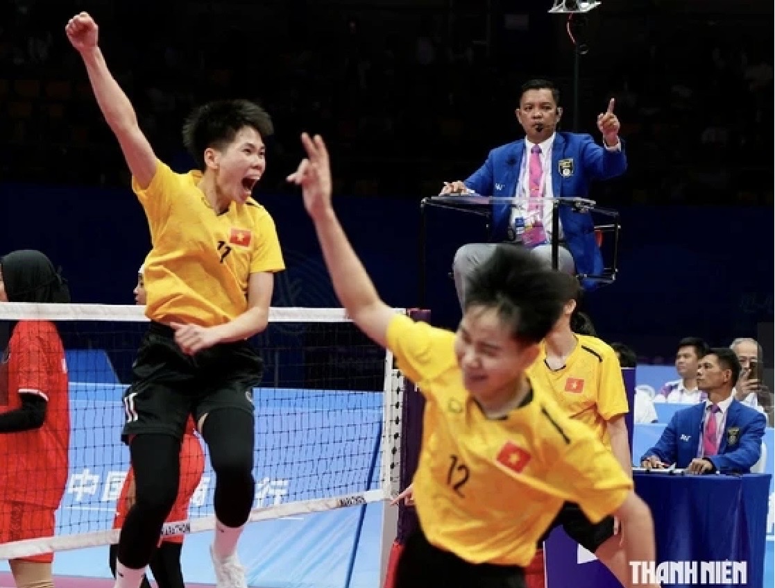 Niềm vui của cầu mây Việt Nam khi giành HCV ASIAD tại Hàng Châu