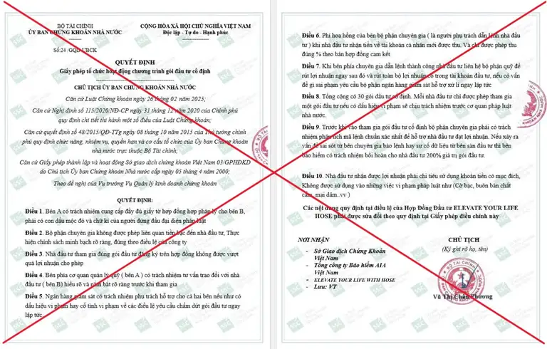 Một số hình ảnh các đối tượng giả mạo Sở Giao dịch Chứng khoán TP.HCM sử dụng để lừa đảo