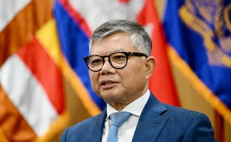 Ông Chhay Sinarith phát biểu ngày 11/3 tại Phnom Penh. Ảnh: AFP