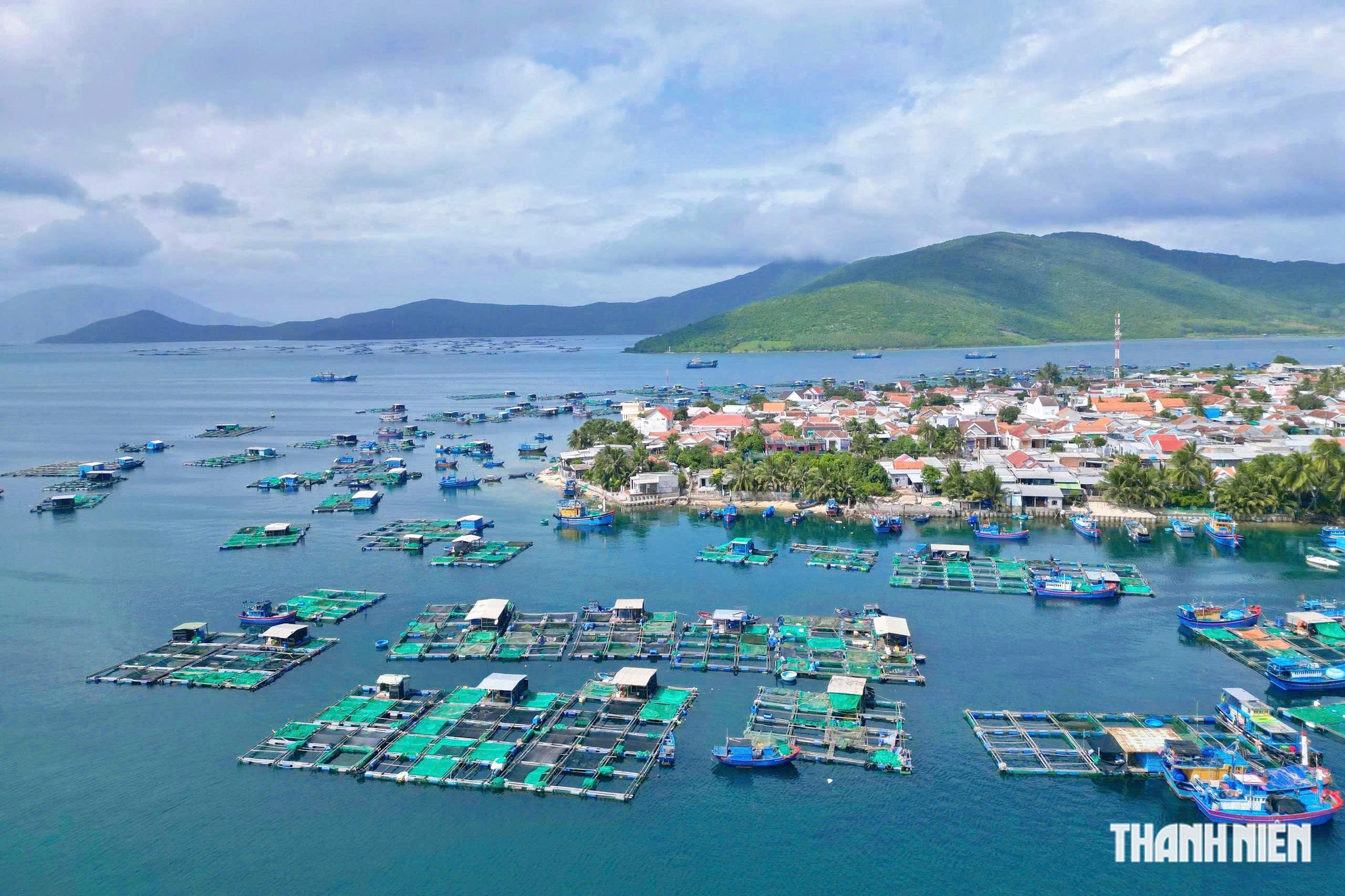 Lồng bè khu vực Đầm Môn, xã Đại Lãnh, Khánh Hòa