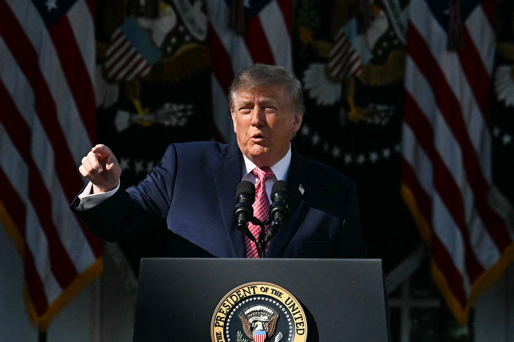 Tổng thống Mỹ Donald Trump tại Nhà Trắng ngày 19/10. Ảnh: AFP