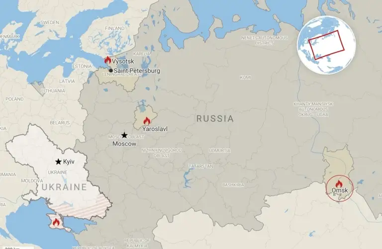 Vị trí vùng Omsk. Đồ họa: Euromaidan Press